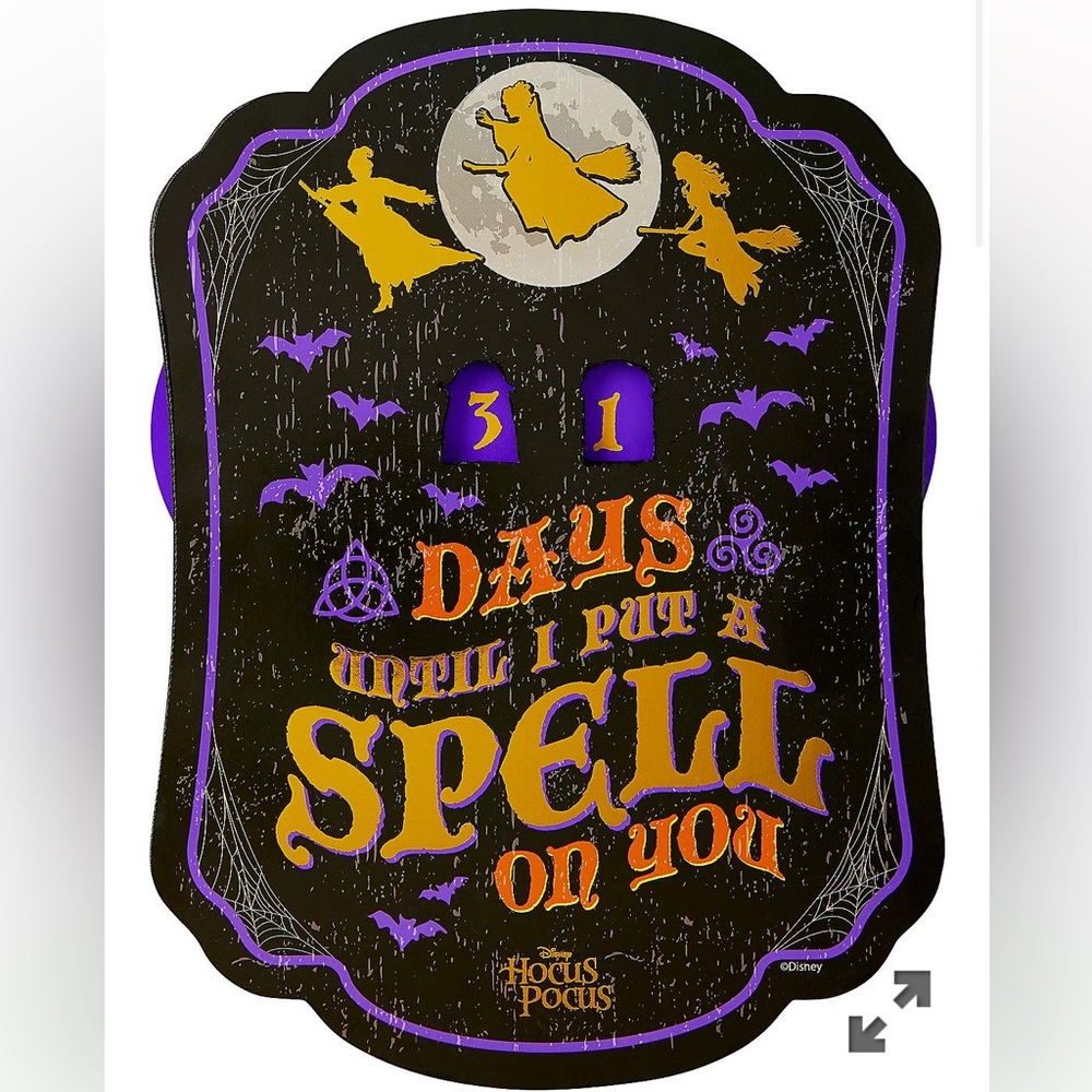 Hocus Pocus Halloween Countdown Sign - Disney